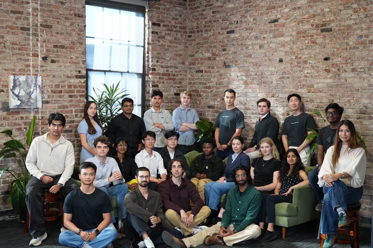 The Vals AI team gathered for a group photograph