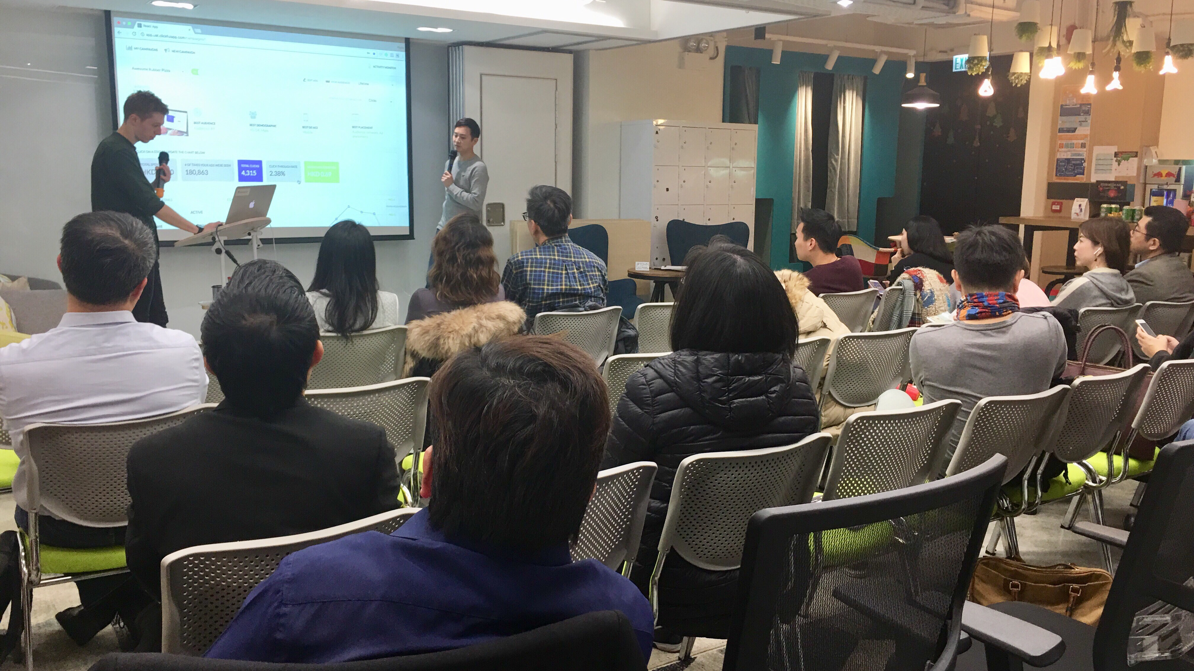 Participants at Clickful’s December 2017 Facebook advertising workshop