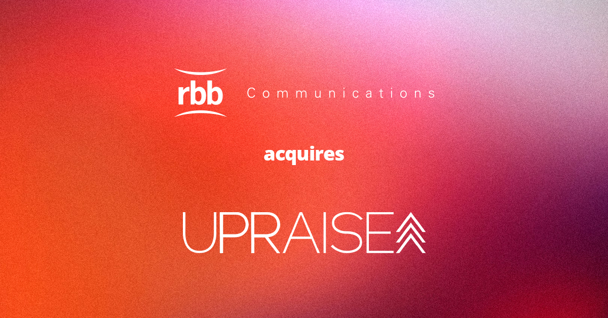 rbb Communications acquires UPRAISE announcement graphic