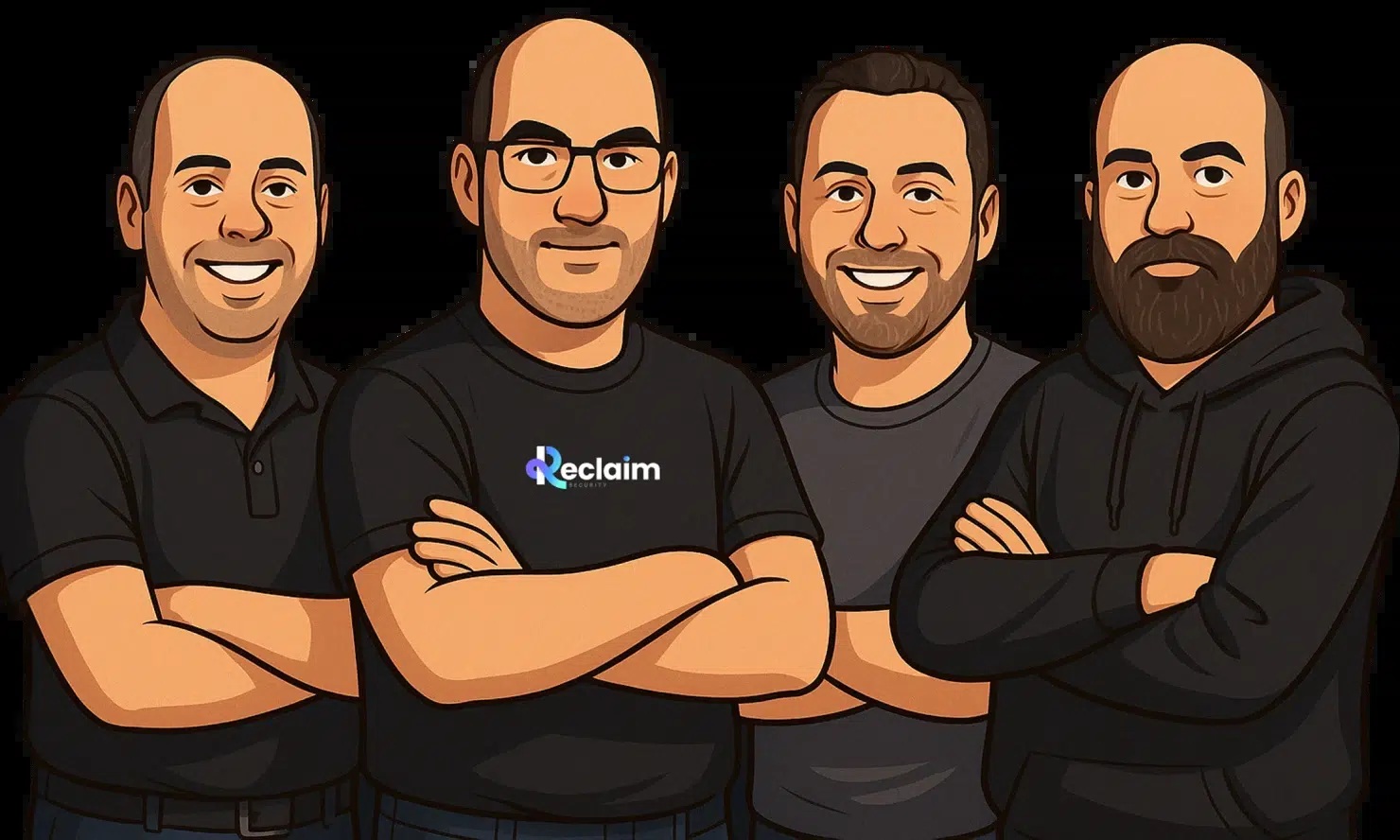 The four Reclaim Security founders photographed together
