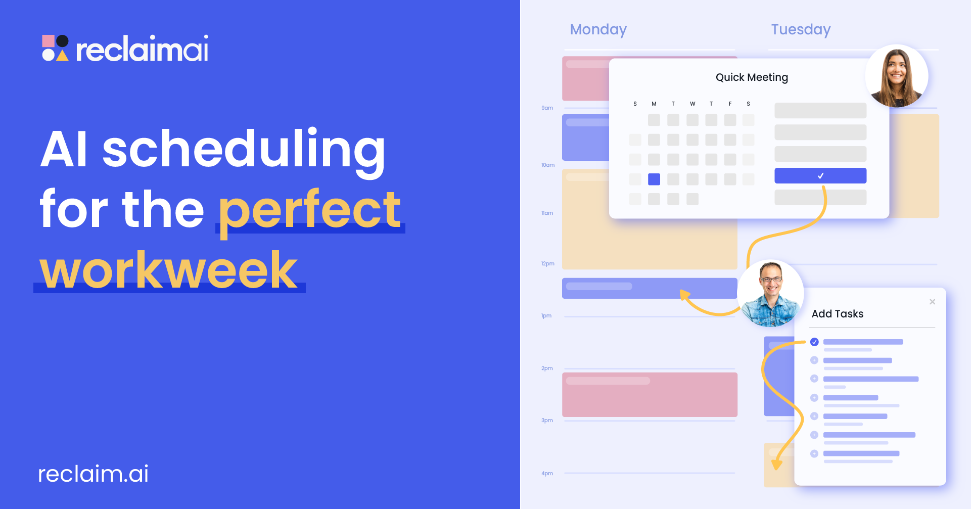 Reclaim Runs the Calendar. You Keep the Week.