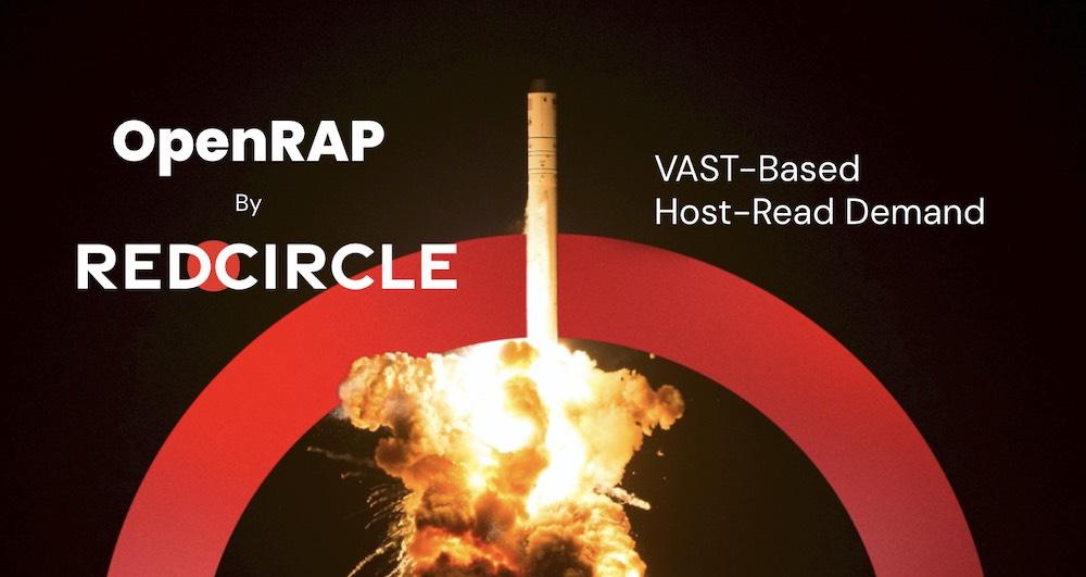 RedCircle OpenRAP announcement graphic with a rocket rising through a red circle
