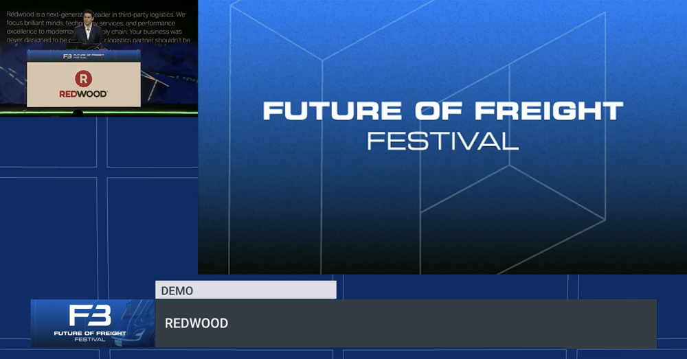 Redwood product demonstration presentation at the Future of Freight Festival