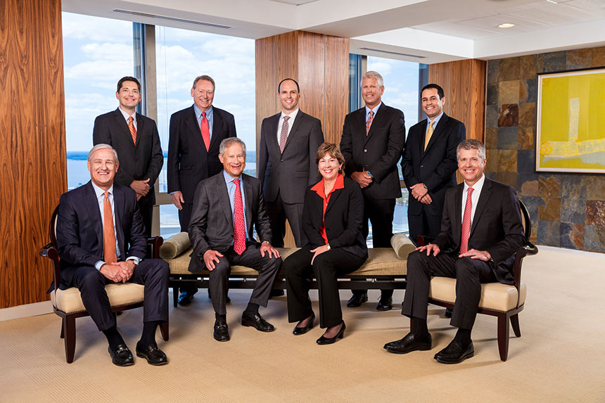 Regency Centers leadership team photographed in 2019, with Lisa Palmer seated in the front row