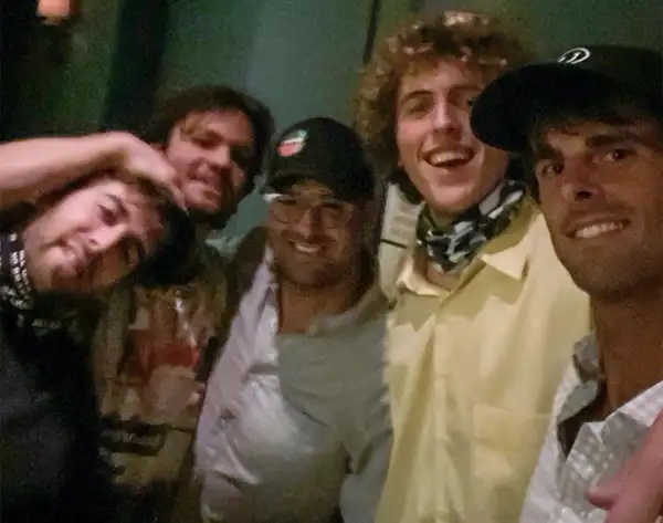 The early All Gas No Brakes team gathered for a candid photograph, with Reid Hailey at far right.