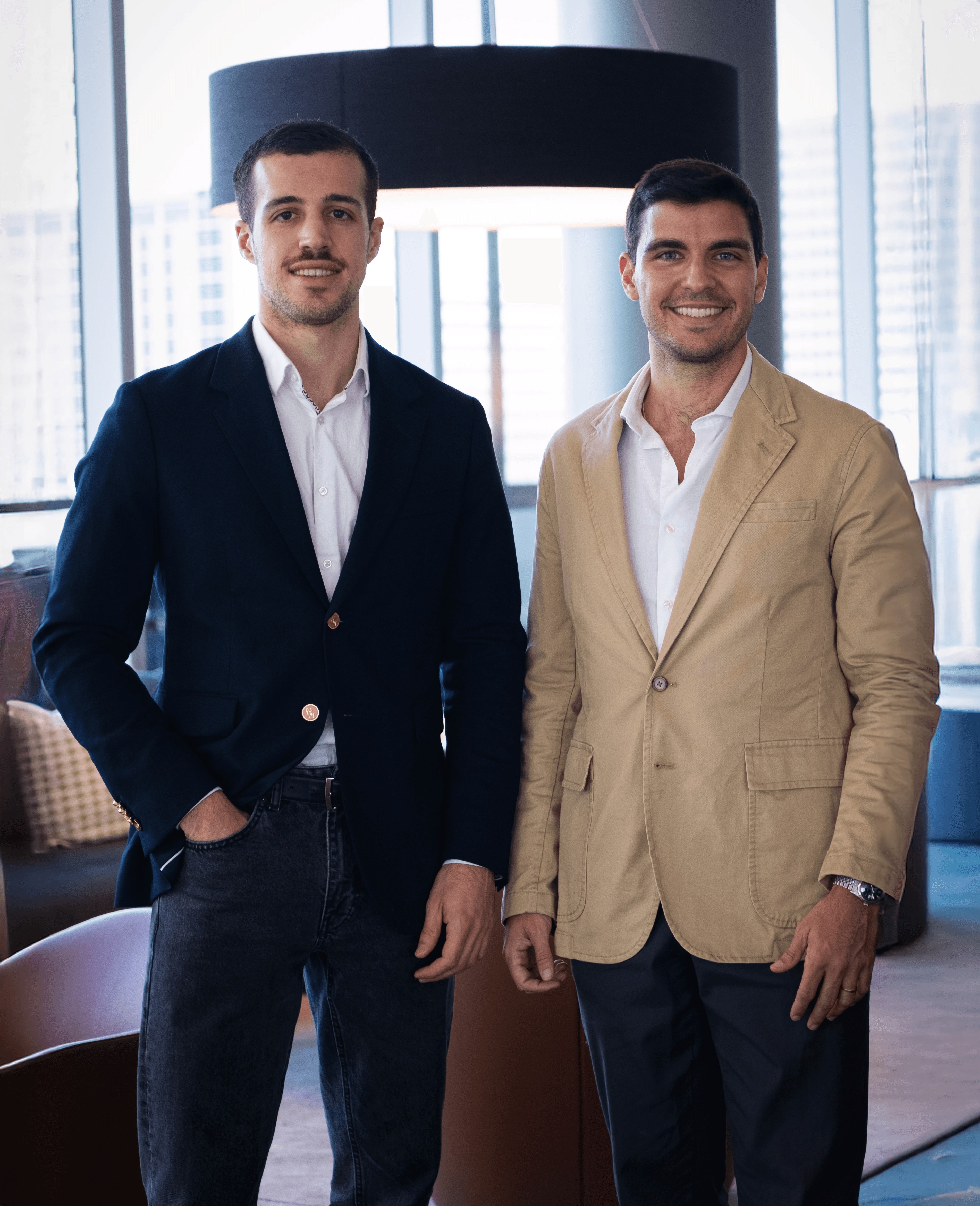 Relive co-founders Henrique Brás and José Costa Rodrigues together in an office
