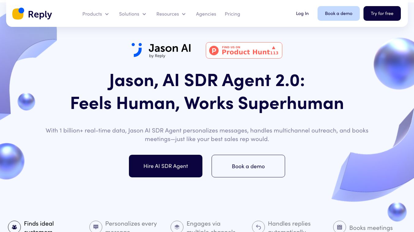 Jason AI SDR by Reply.io product overview