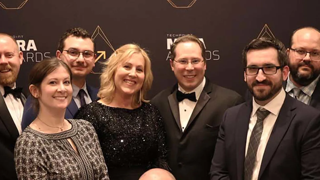 Republic employees posing together at the TechPoint Mira Awards