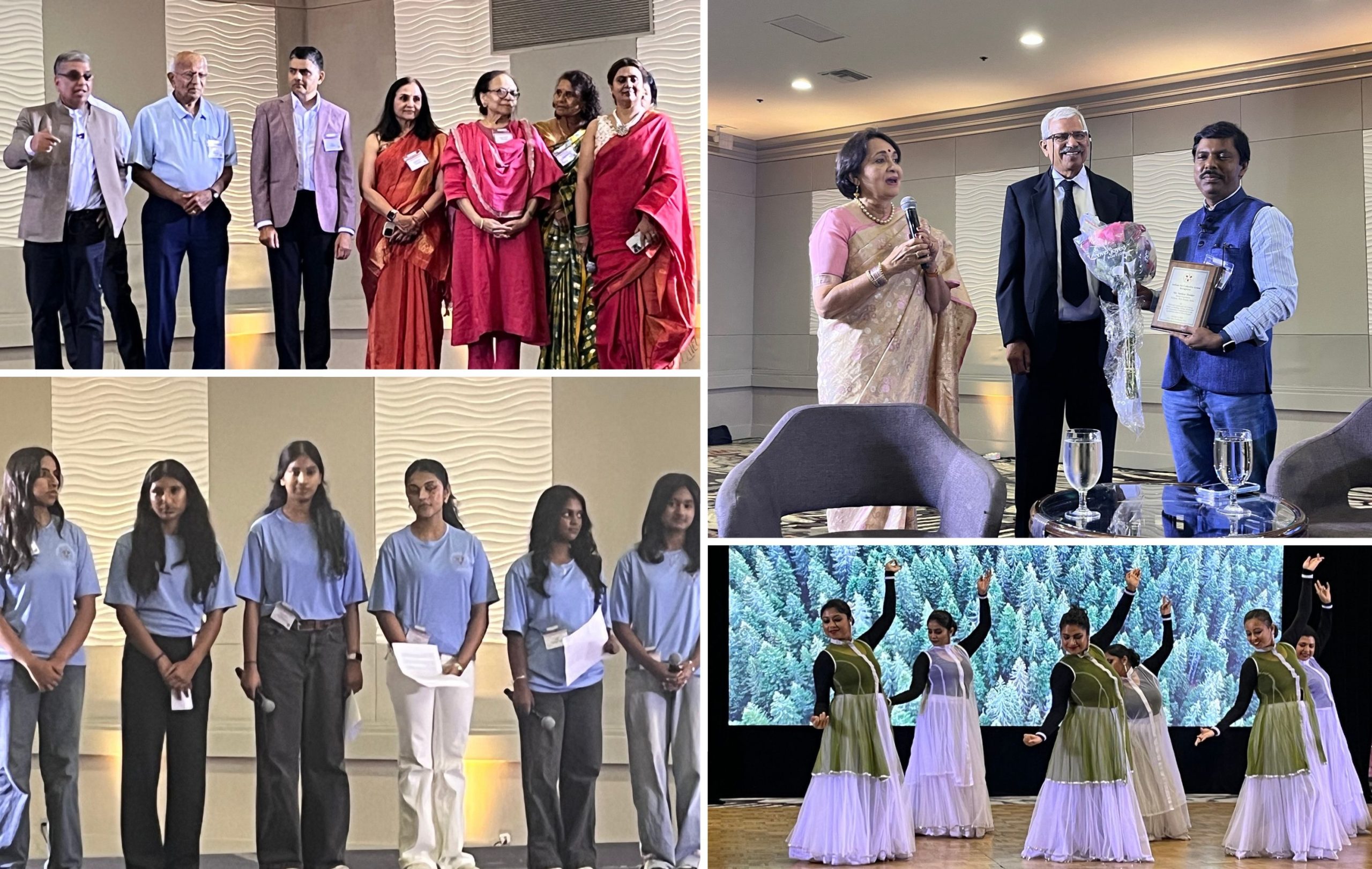 Collage of speakers, community members, young volunteers and dancers at the 2026 Indians for Collective Action gala