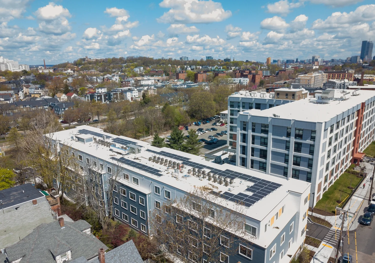 Community building with rooftop solar developed by Resonant Energy
