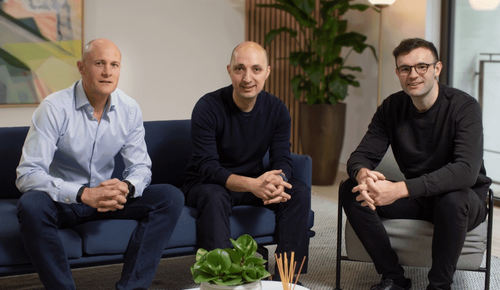 Three participants pictured in Restrata’s growth investment announcement