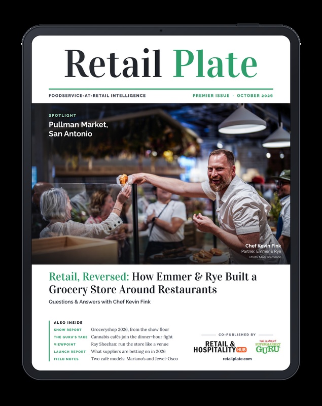 Retail Plate premiere digital magazine displayed on a tablet