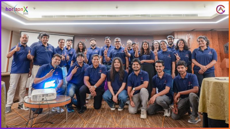 Cloudangles leadership team gathered for a group photograph at HorizonX 2025
