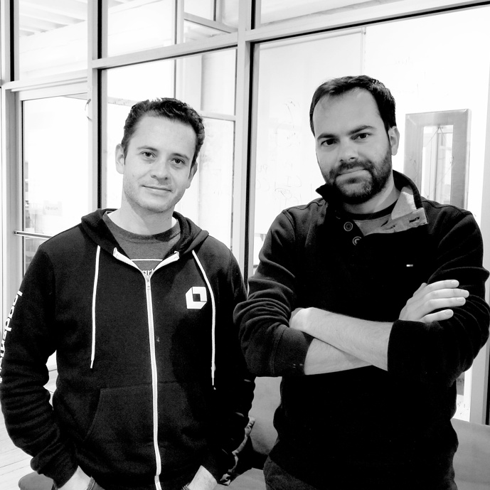 Ricardo Salgado, left, and Felipe Capella standing together at Loadsmart