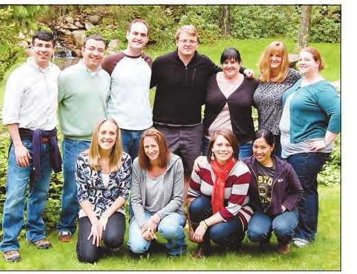 Rich Enos, far left, standing with members of the StudyPoint staff in 2011