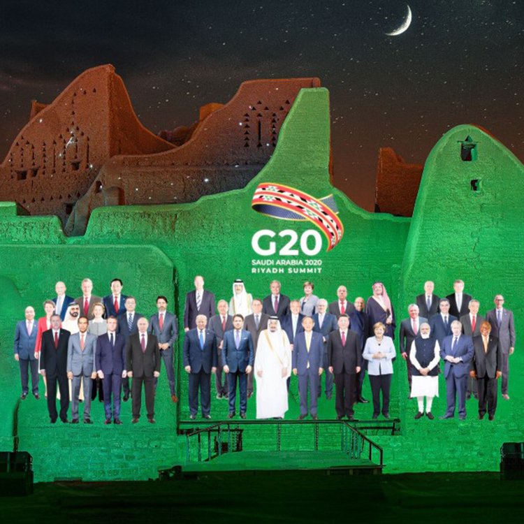 World leaders assembled at Saudi Arabia's G20 presidency event in 2020
