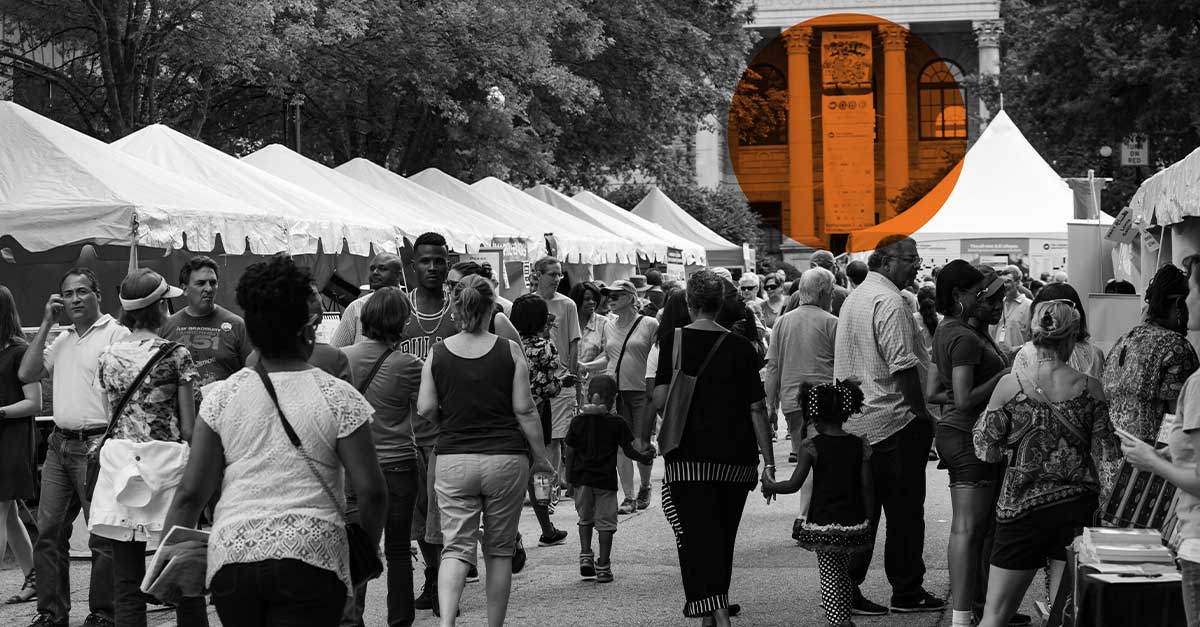 Crowds filling the Decatur Book Festival