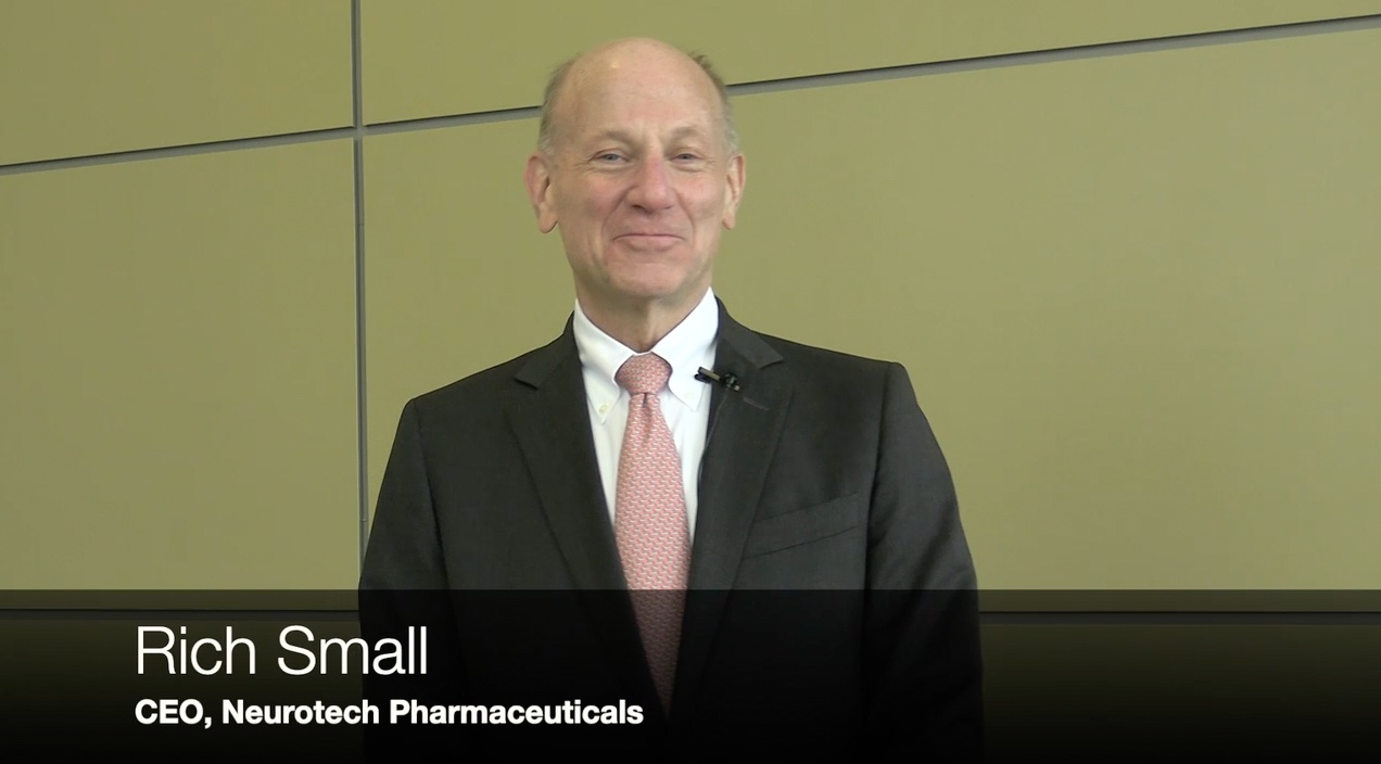 Richard Small speaking in a filmed conference interview in Boston in April 2024