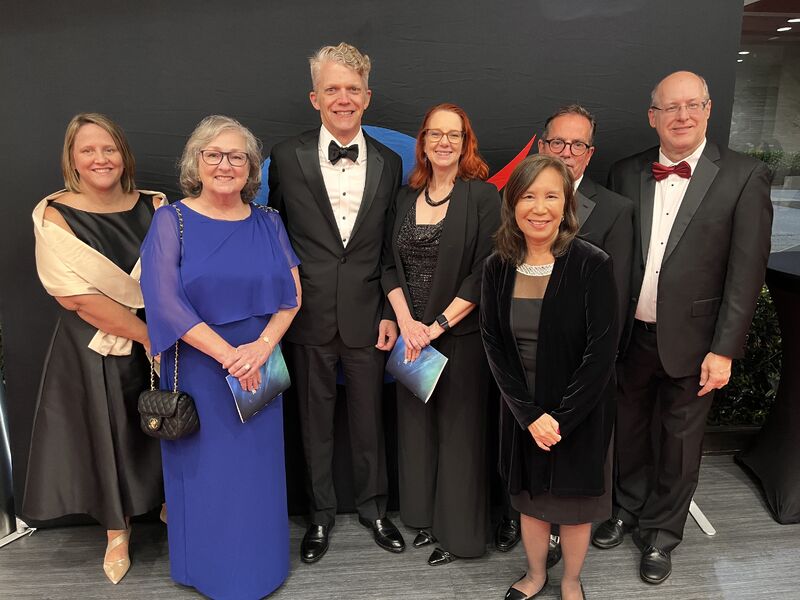 Media Fusion and PCI Productions colleagues dressed for the Von Braun Memorial Dinner