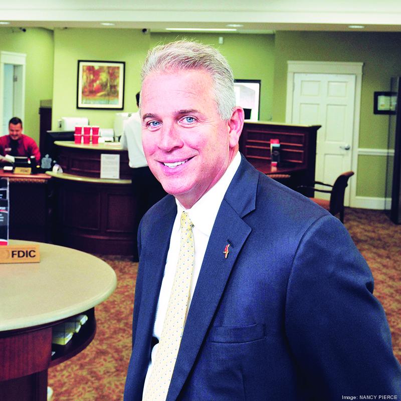Rick Callicutt in a Bank of North Carolina lobby