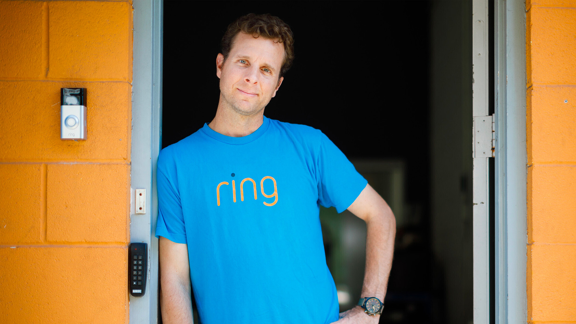Ring founder Jamie Siminoff standing in a doorway
