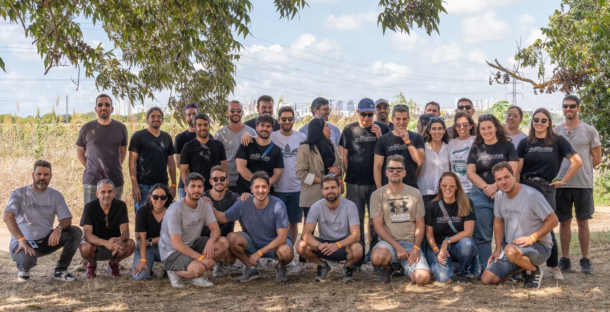 The Videocites team gathered outdoors before the Ripple Analytics rebrand