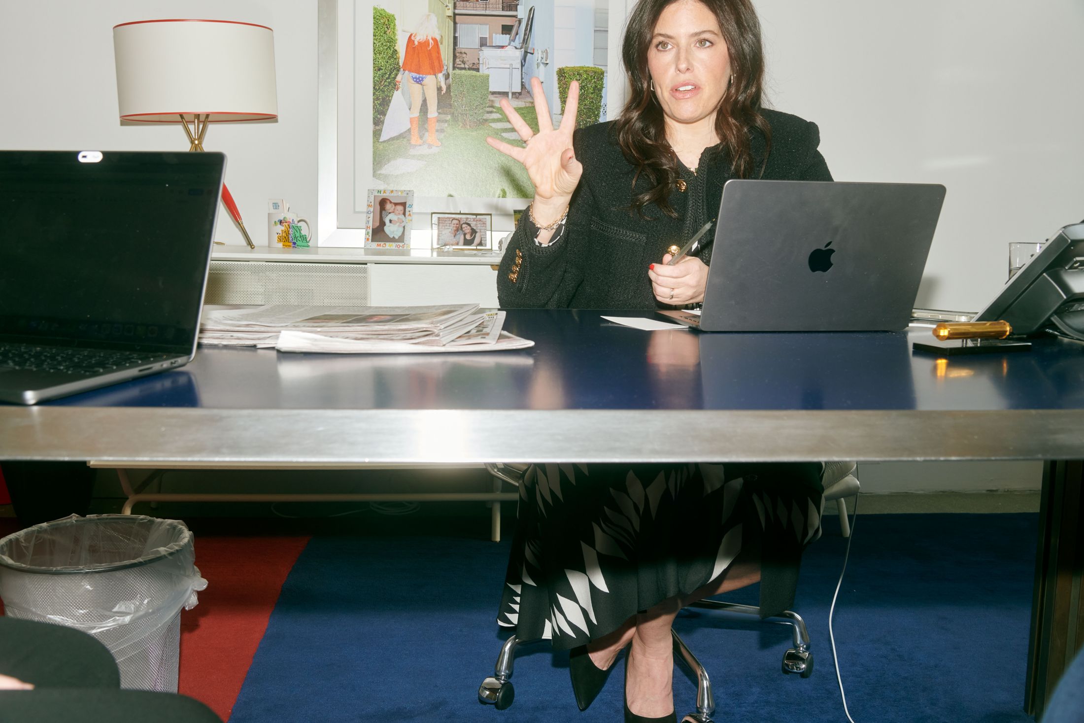 Risa Heller seated in her New York office