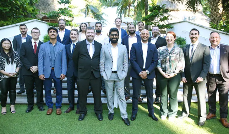 Rishikkes Pawar with Digitalzone colleagues at the company’s Miami gathering in 2022