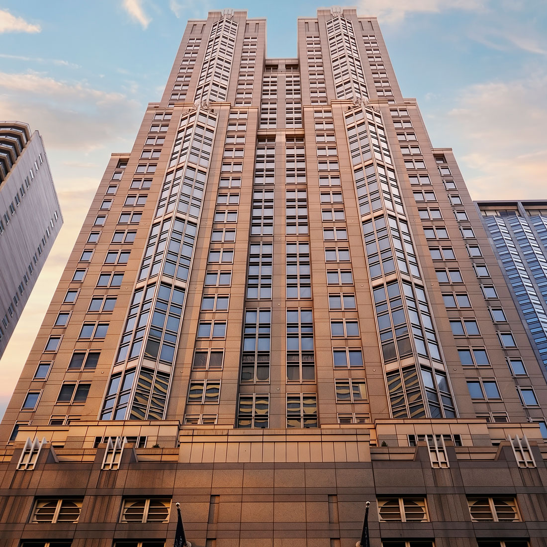 Office interior at Elecor’s 1325 Avenue of the Americas property.