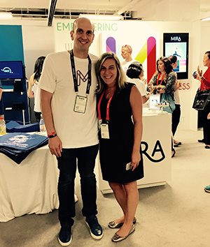 Rob DeMento and Segal communications coordinator Emily Weinstein at Chicago Techweek in 2015