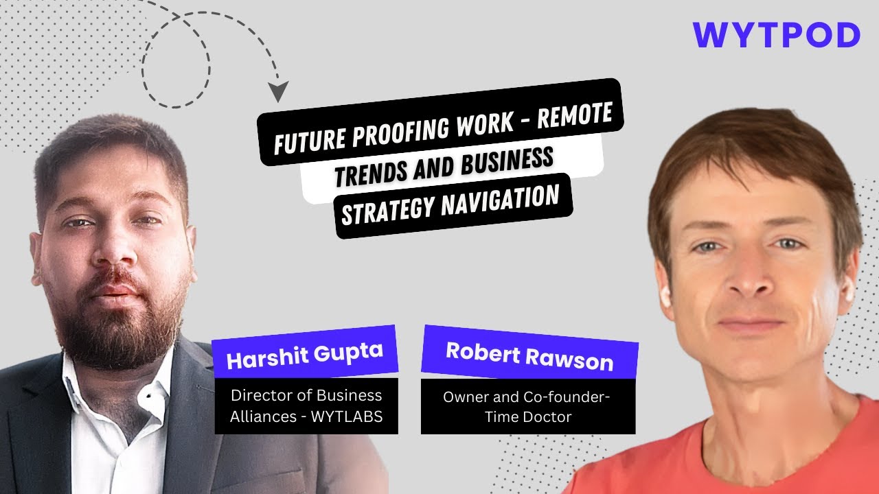 WYTPOD interview artwork with host Harshit Gupta on the left and Robert Rawson on the right