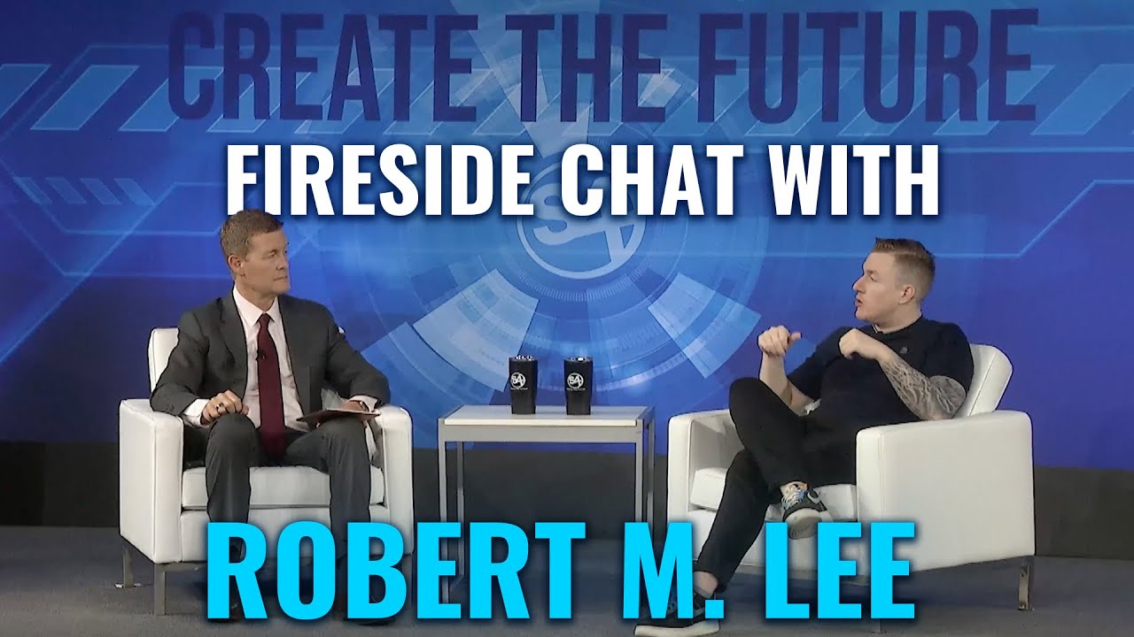 Robert M. Lee speaking during an S4 Events fireside chat