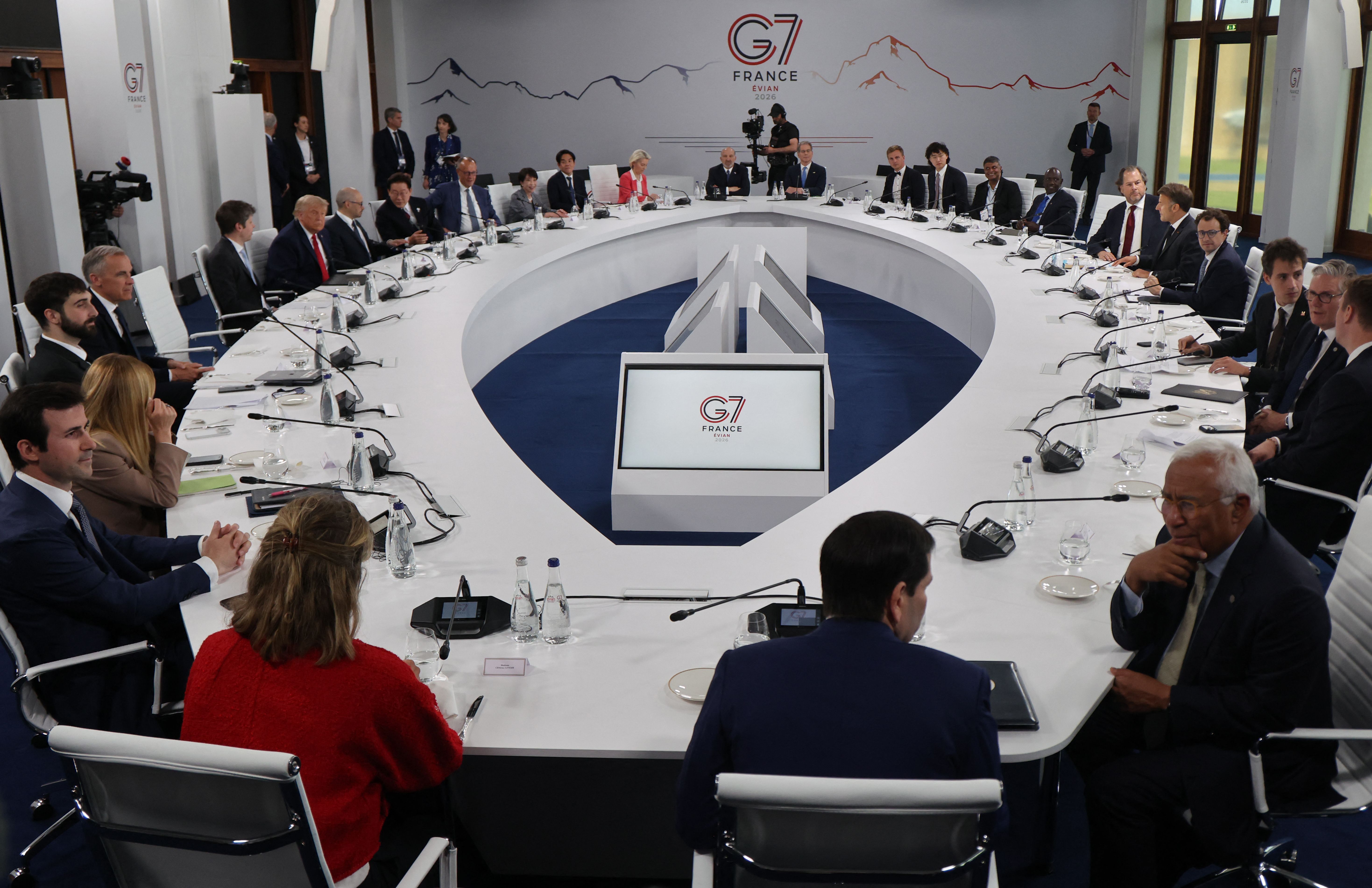 Wide view of the G7 meeting in France where Robin Rombach addressed world leaders about open visual AI