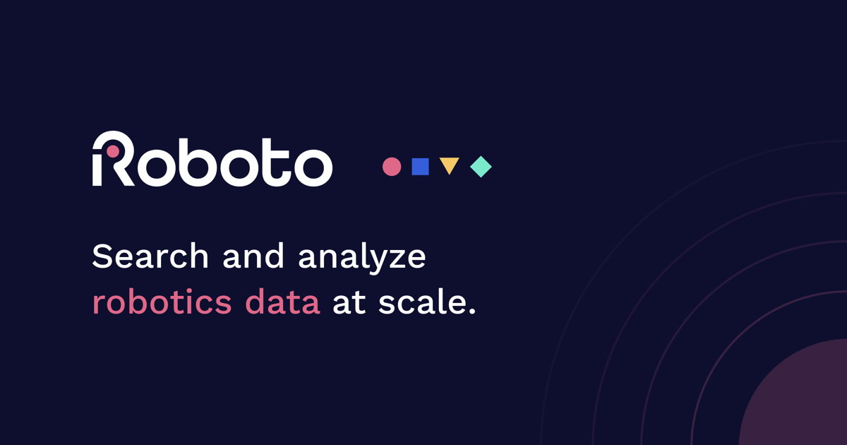 Roboto AI logo - search and analyze robotics data at scale