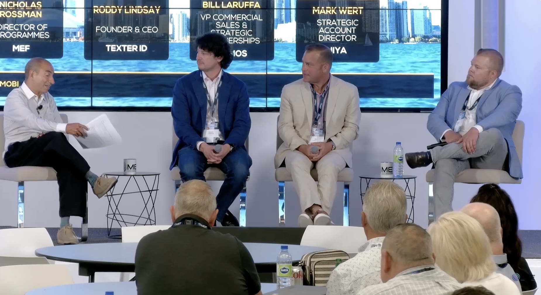Roddy Lindsay, second from left, seated with fellow speakers at the MEF Leadership Forum Canada