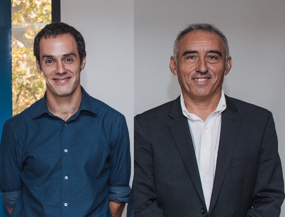 Rodrigo Lewit, left, and fellow GeoVictoria founder Sergio Astudillo
