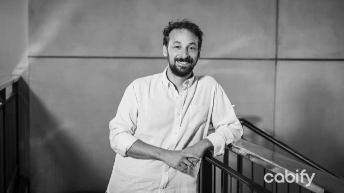 Rodrigo Tumaián standing beside a railing during his April 2024 lunch interview