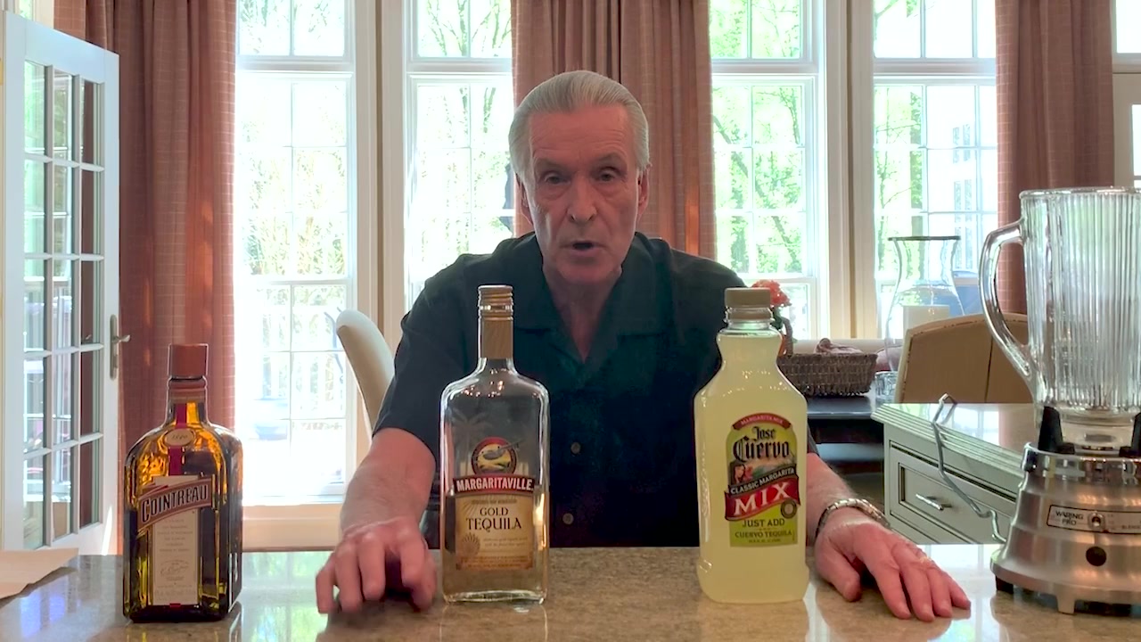 Roger Gray demonstrating his margarita recipe in a GKV video