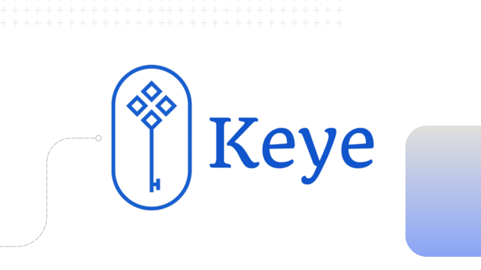 Keye wordmark and key symbol on the company's seed-round press artwork