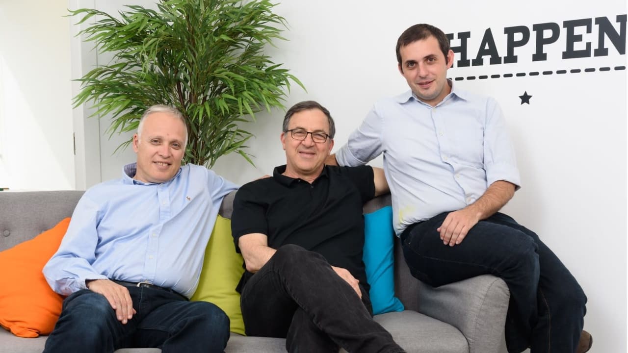 WhiteSource co-founders Ron Rymon, Azi Cohen, and Rami Sass standing together