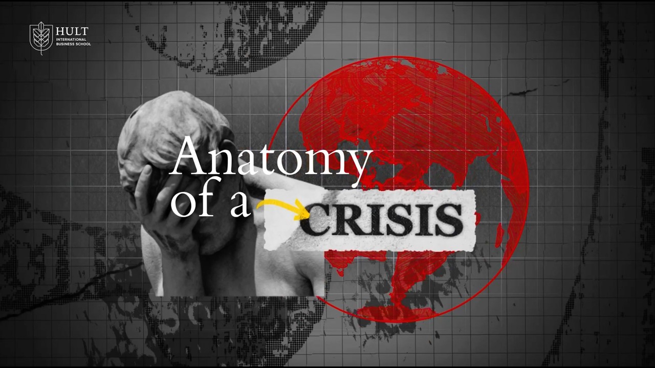 Hult’s The Anatomy of a Crisis episode artwork, with a red globe and a classical sculpture
