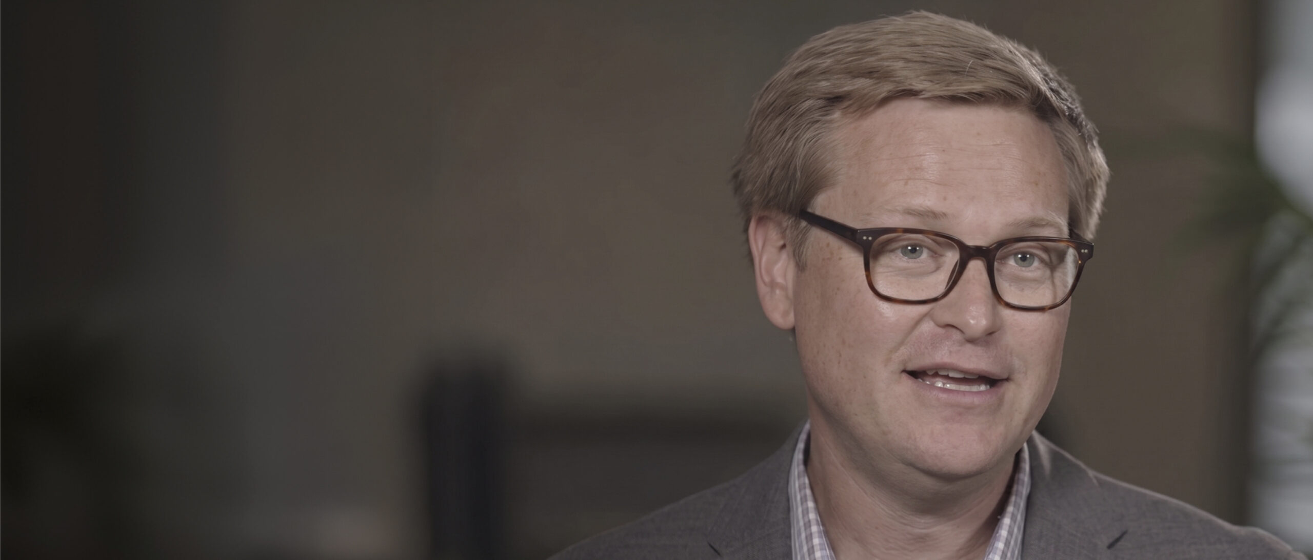 Ross Hendrickson speaking during his filmed interview about founder succession