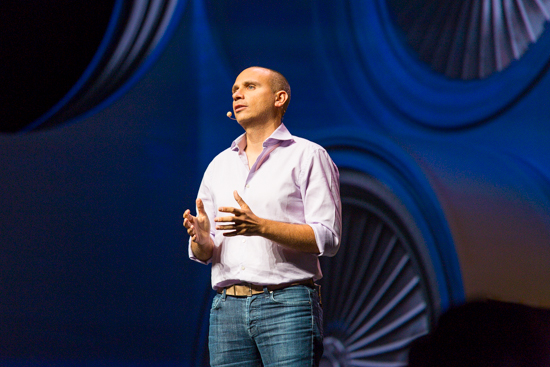 Roy Rubin speaking onstage at Magento Imagine in 2014
