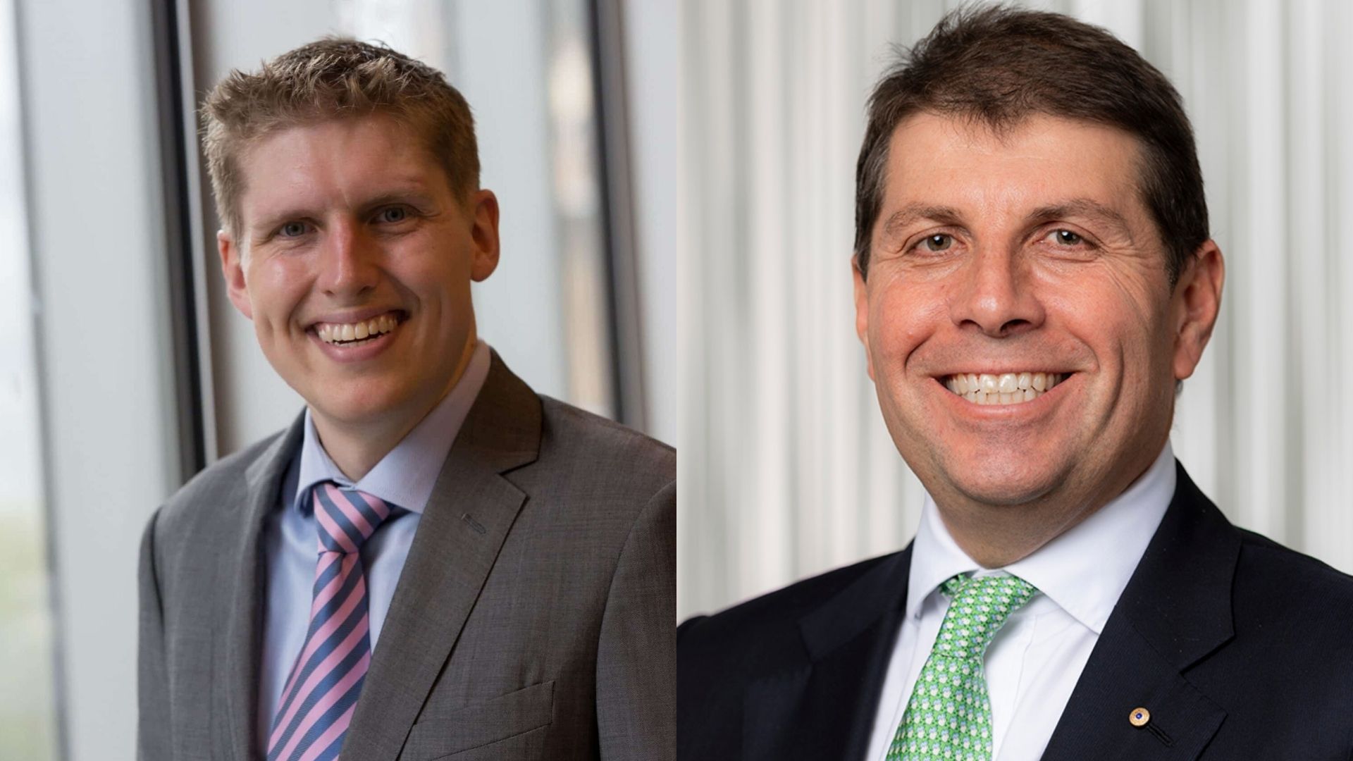 Rupert Taylor-Price, left, with National Reconstruction Fund Corporation chair Martijn Wilder