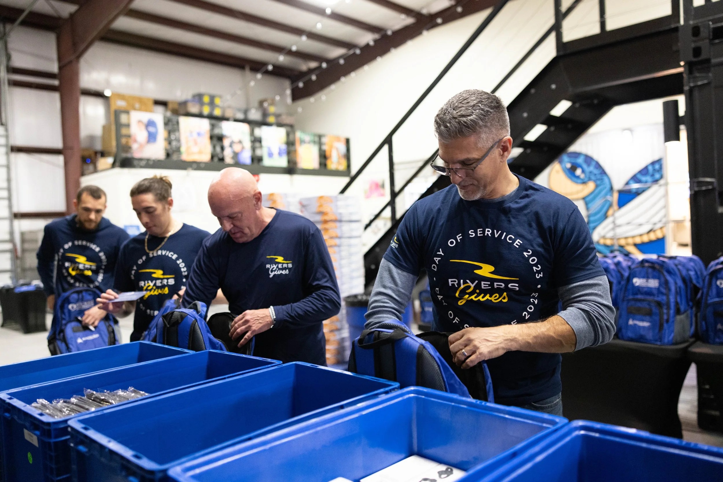 Rivers Gives volunteers participating in a Portsmouth community service activity