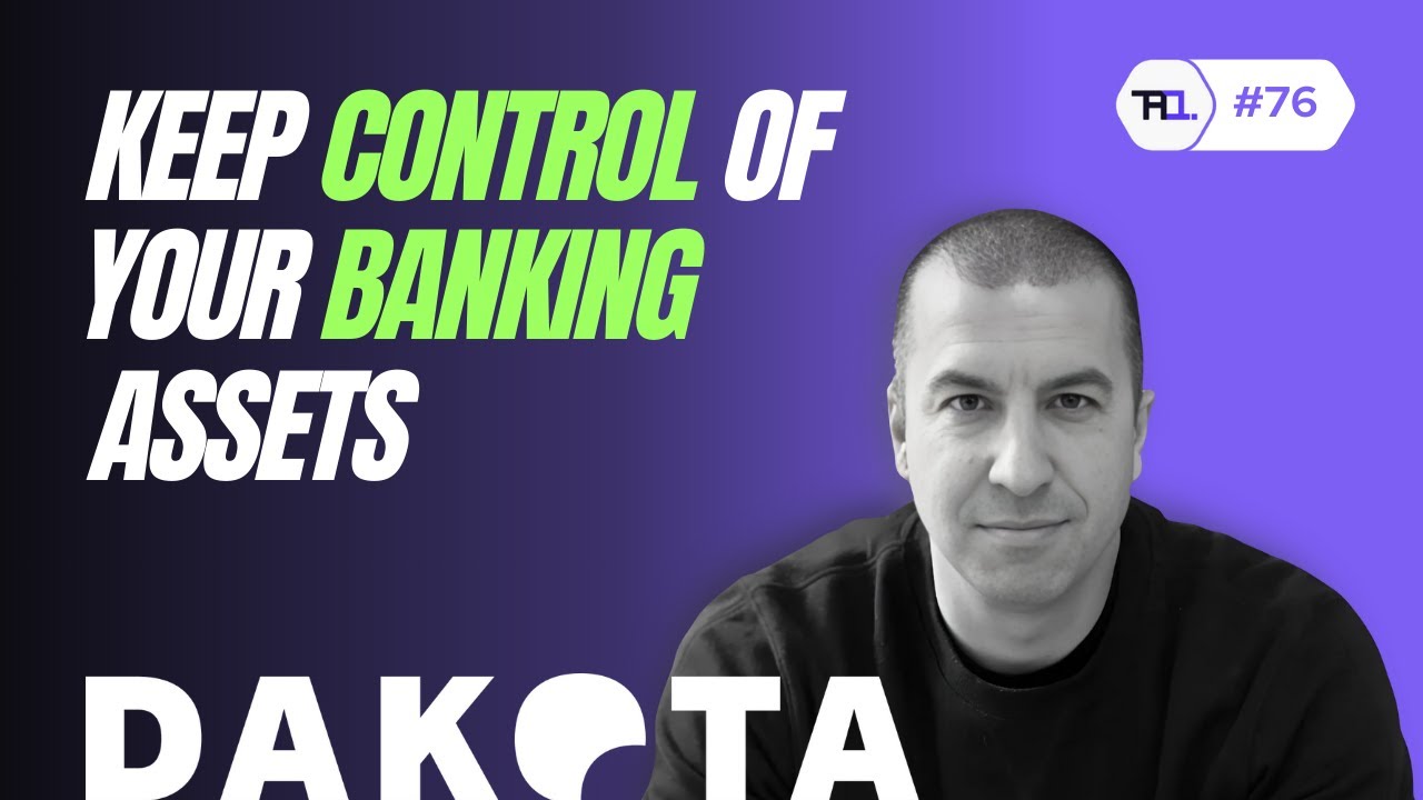 Ryan Bozarth pictured in an interview graphic about control of business banking assets