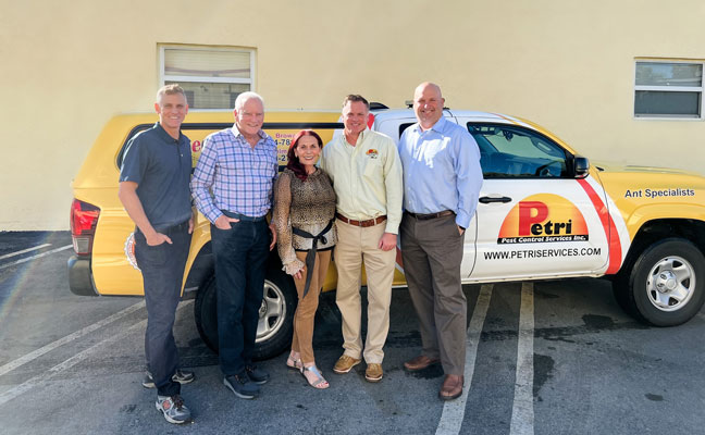 Petri representatives Trevor Cavanagh, Brendan Cavanagh, Deborah Lausier and Chris Cavanagh with Ryan Bradbury at right