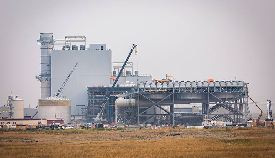Chinook Power Station under construction on the Saskatchewan prairie