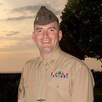 Ryan Maher in his United States Marine Corps uniform