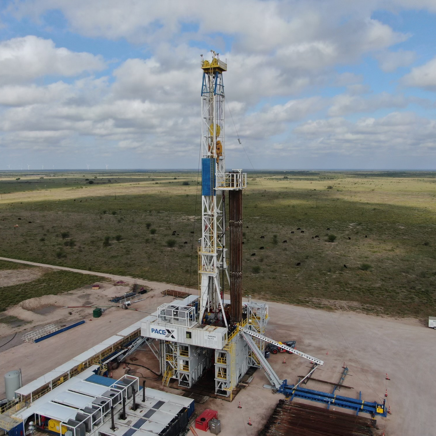 Tall drilling rig at a Sage geothermal project